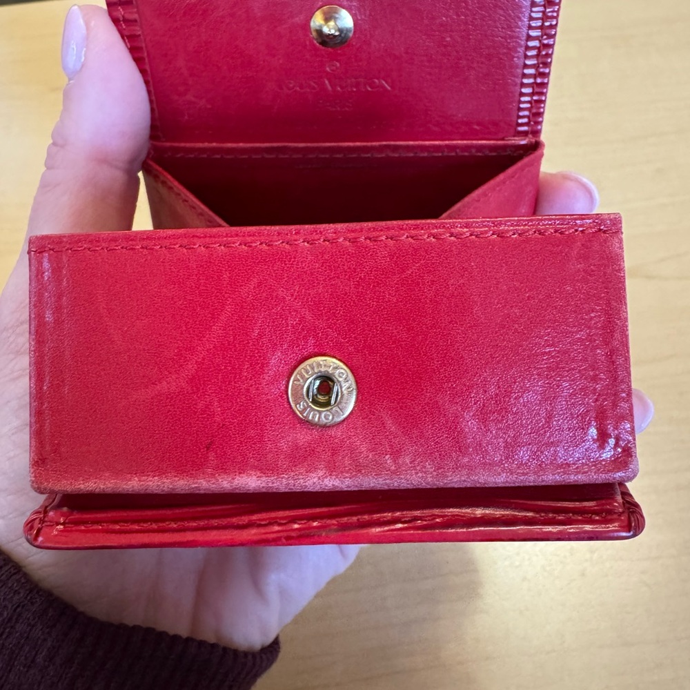 Louis Vuitton LV Red Epi Porte-Monnaie Boite Accordion Coin Box Vintage Luxury - Picture 6 of 10